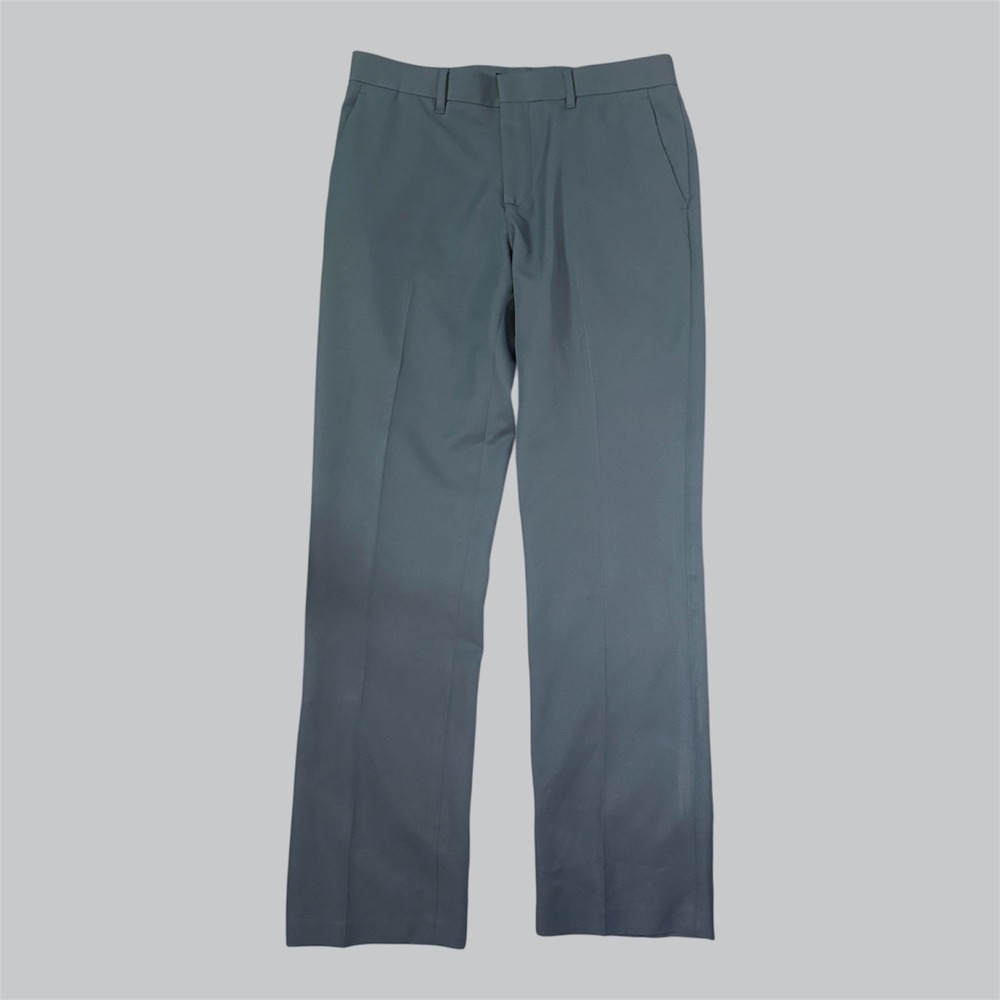 Kenneth Cole New York Mens Dress Pants 32x32 Blue Gray Flat Front Straight Leg